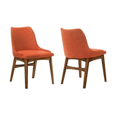 Set of 2 Azalea Fabric Wood Dining Chairs - Armen Living