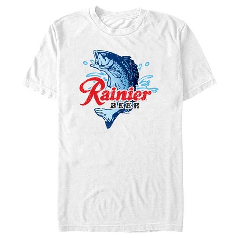 Men's Pabst Blue Ribbon Fishing Logo T-shirt - White - 2x Large : Target