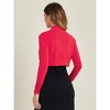 Allegra K Women's Elegant Bolero Ruched Long Sleeve Open Front Cropped Shrug - 4 of 4