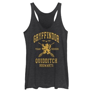 Womens Harry Potter Gryffindor Quidditch Gold Team Seeker Racerback Tank - 1 of 4