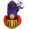 Gemmy Lightshow Airblown Inflatable Jack Skellington in Sewn in Micro LED Purple Train Scene Disney, 5 ft Tall - 4 of 4
