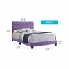 TiramisuBest Purple Velvet Queen Bed, 64x83x48 inches, 56 lbs - 4 of 4