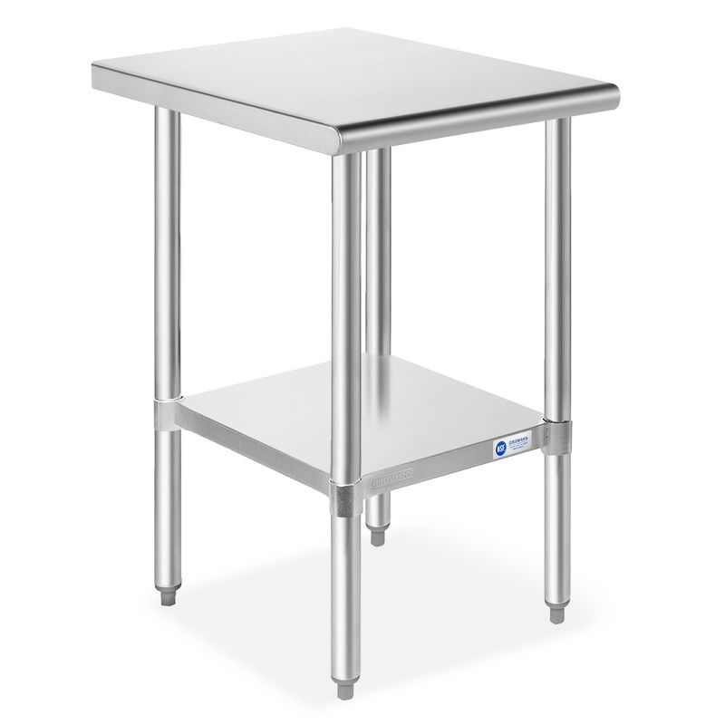GRIDMANN Stainless Steel Tables with Undershelf, NSF Commercial Kitchen Work & Prep Tables for Restaurant and Home, 1 of 8
