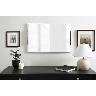 Bronze Frameless Rectangular Wall Mirror with Beveled Edges