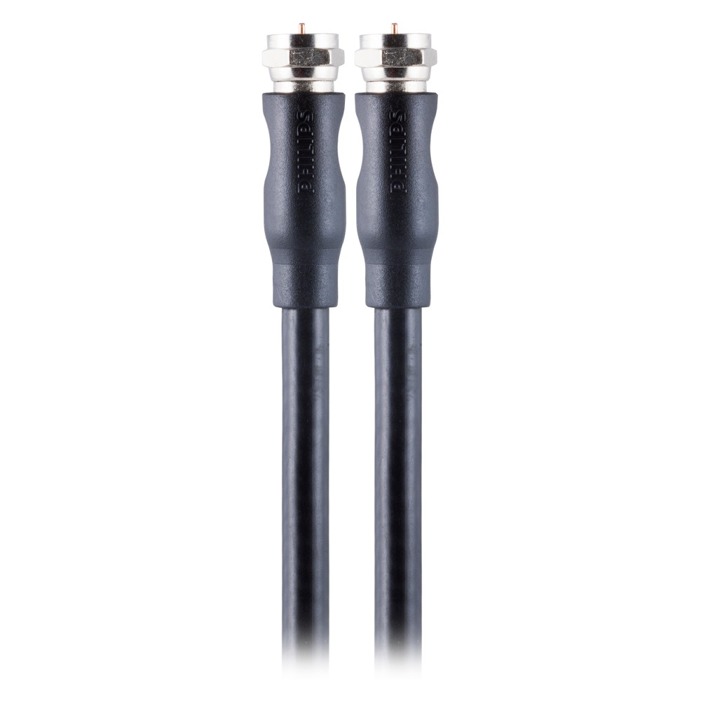 Philips 6' RG6 Coax Cable - Black Set 4 