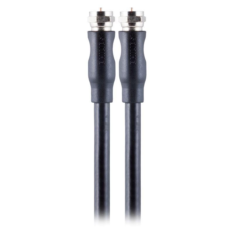 Philips 6' RG6 Coax Cable - Black, 1 of 8
