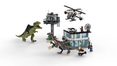 Set LEGO Jurassic World Ataque del Giganotosaurio y el Therizinosaurio  76949