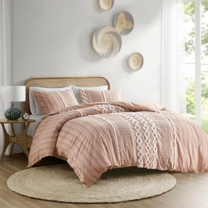 3Pcs Duvet Set, Solid Bedding Set, Cotton Bed Comforter - 1 of 4