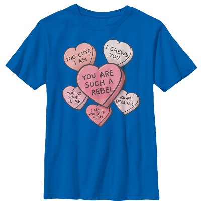 Boy's Star Wars Valentine Galactic Candy Hearts T-shirt : Target