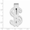 Black Bow Jewelry Polished Dollar Sign Money Clip in Rhodium Plated Sterling Silver - 2 of 3