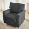 360° Swivel Chair Accent Barrel Armchair, Sofa Chair with Side Pockets for Living Room, Bedroom, Office, Hotel - Green/Red/Gray - ModernLuxe - 4 of 4