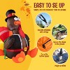 Joyfy 6 FT Thanksgiving Turkey Inflatable Decorations, LED Light Up Turkey with Pilgrim Hat, Blow Up Halloween Turkey for Outdoor Yard Garden Decor - 4 of 4