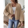 Women's Bell Sleeve Cardigan Long Sleeve Open Front Knit Sweater - 2 of 4