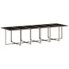 vidaXL Patio Dining Set Set of 16 Gray PE Rattan Large Foldable - 3 of 4