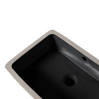 Black Ceramic Undermount Bathroom Sink