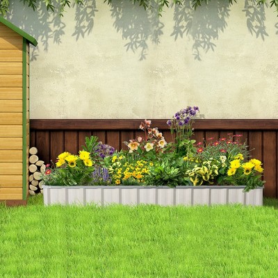 Elevate Galvanized White Metal Raised Garden Bed for Patio & Deck