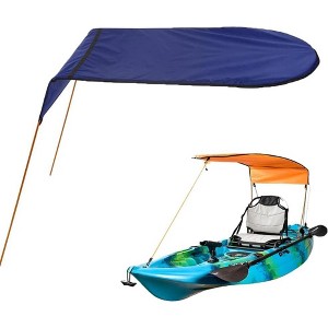 Sun Shade Canopy for Kayak Boat Canoe, Canopy for Single Person, Universal Awning Canopy with Storage Bag for Outdoor Fishing Tricycles - 1 of 4