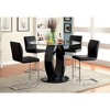 Simple Relax Set of 2 Upholstered Counter Height Chairs with Metal Legs in Black - 4 of 4