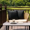 Outdoor Waterproof Pillow Covers, 2 - Pack, 18x18 inch Black for Patio, Tent, Couch - 2 of 4