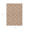 Orange And Ivory Geometric Washable Indoor Outdoor Area Rug - 3 of 4