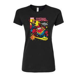 Women's - Marvel - Captain Marvel Comic Fitted Graphic T-Shirt - 1 of 2