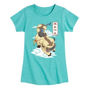 Girls' - Avatar: The Last Airbender - Appa Flying Fitted Short Sleeve Graphic T-Shirt - 1 of 4