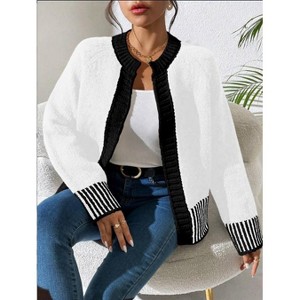Womens  Cardigan Sweaters Fall Oversized Open Front Knit Cardigans - 1 of 1