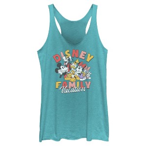 Womens Mickey & Friends Family Vacation Racerback Tank - 1 of 4