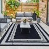 Outdoor Rug 9' x 12' Waterproof Patio Rug, Reversible Plastic Outside Carpet Storage Bag, for RV Camping Deck Balcony Porch - 2 of 4