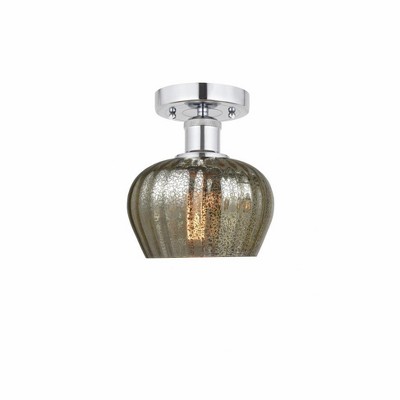 Fenton - 1 Light Semi-Flush Mount In Industrial Style-8.25 Inches Tall and 6.5 Inches Wide