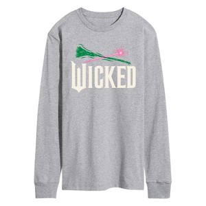 Men's - Wicked - Wand And Broomstick Logo Long Sleeve Graphic T-Shirt - 1 of 4