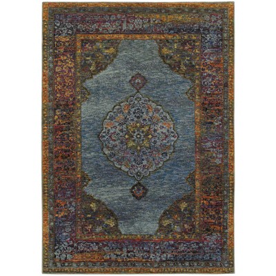 Oriental Weavers Andorra 7139A Blue/ Multi Indoor Area Rug - 3'3" x 5'2"