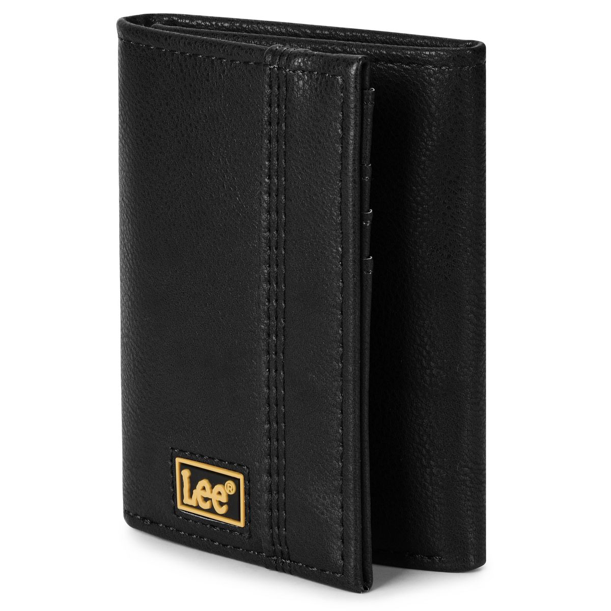 Lee Men’s Trifold Wallet, Pebble Grain Leather Wallet Billfold with RFID Flip ID Window In Gift Box, Valentine's Day Gift Ideas for Man