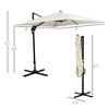 NicBex 8 Ft Cantilever Patio Umbrella,Offset Umbrella for Patio,Hanging Umbrella Outdoor with Crank,Cross Base,Garden Umbrella,Cream White - 4 of 4