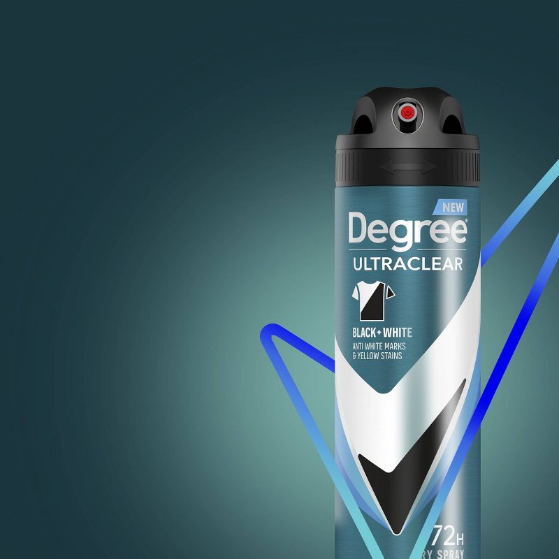Degree Ultraclear Fresh Black + White 72 Hour Dry Spray Antiperspirant &#38; Deodorant - 2ct/3.8oz, 5 of 8