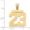 Black Bow Jewelry 14k Yellow Gold, Athletic Collection, Large Polished Number 23 Pendant - 2 of 3