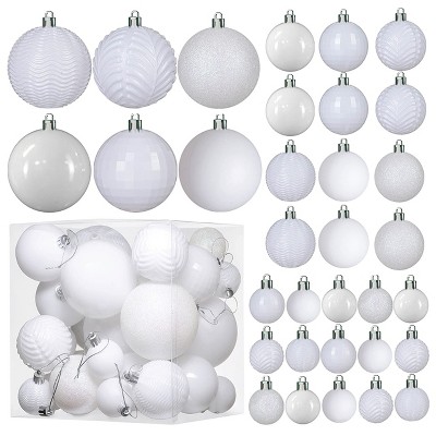 Prextex Christmas Ball Ornaments- 36 Pcs, Silver : Target