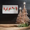 17.75"H, 22.25"H and 26.75"H Sullivans Wood Slat Tree - Set of 3, Christmas Decor, White - 3 of 4