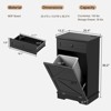 Tilt Out Trash Cabinet, Dog Proof 10 Gallon Garbage Can Cabinet with Deodorizing Function - 2 of 4