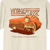 Car Fanatic Orange Vintage Car Front Men's Natural Graphic Tee - 2 of 3