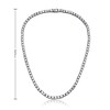 "White Gold Plated 3MM Tennis Necklace with Sparkling Cubic Zirconia – A Classic and Elegant Jewelry Piece" - 3 of 3