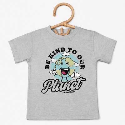 The Juniper Shop SmileyWorld Be Kind To Our Planet Retro Toddler Short Sleeve Tee