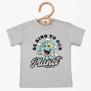The Juniper Shop SmileyWorld Be Kind To Our Planet Retro Toddler Short Sleeve Tee - 1 of 4