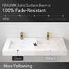 VANIRROR Wall Mount Bathroom Double Sink, 47.3x18.9" Solid Surface Floating Sink, Rectangle Modern Countertop Vessel Basin for Bathroom Vanity, White - 4 of 4