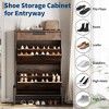GustoWave Shoe Storage Organizer with 2 Flip Drawers and 1 Drawer, Freestanding Narrow Shoe Rack, Shoe Storage Organizer - 4 of 4