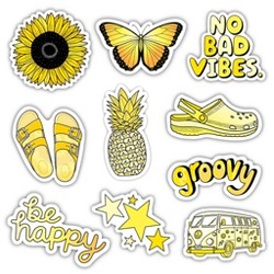 Big Moods Aesthetic Sticker Pack 10pc - Blue : Target