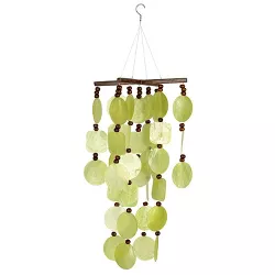 Woodstock Chimes Asli Arts® Collection, Lime Green Capiz Chime, 22'' Wind Chime C150