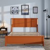 ORRD Queen Platform Bed Frame with Wood Headboard & Footboard, LED Lights & Charging Station, Brown - 3 of 4