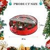 Waterproof Christmas Wreath Storage Bags 6-Pack – Clear PVC/PE Material, Sturdy Handles & Zippers, Durable Organizer for Holiday & Seasonal Decor - 3 of 4