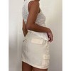 Women's Zeta Mid Rise Cargo Mini Skirt - GOLDEN - 2 of 3